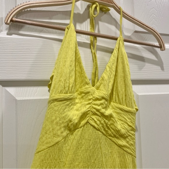 Free People Louisa Maxi Dress in Golden Kiwi Yellow - Picture 6 of 11